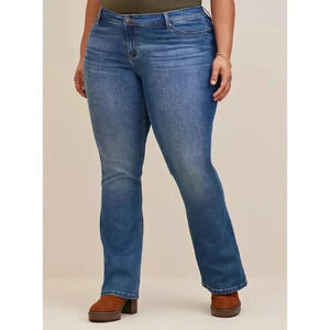Torrid Luxe Slim Bootcut Leg Jeans Super Stretch High Waist Dark Wash Size 24S